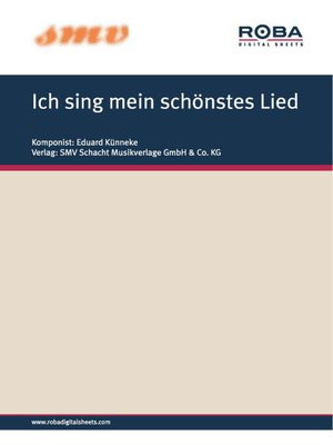 cover image of Ich sing mein schönstes Lied
